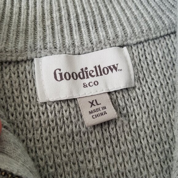 Goodfellow & Co Gray Crew Neck 1/4 Zip Sweater - Size XL - Picture 6 of 6